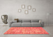 Machine Washable Persian Orange Traditional Area Rugs in a Living Room, wshtr3307org