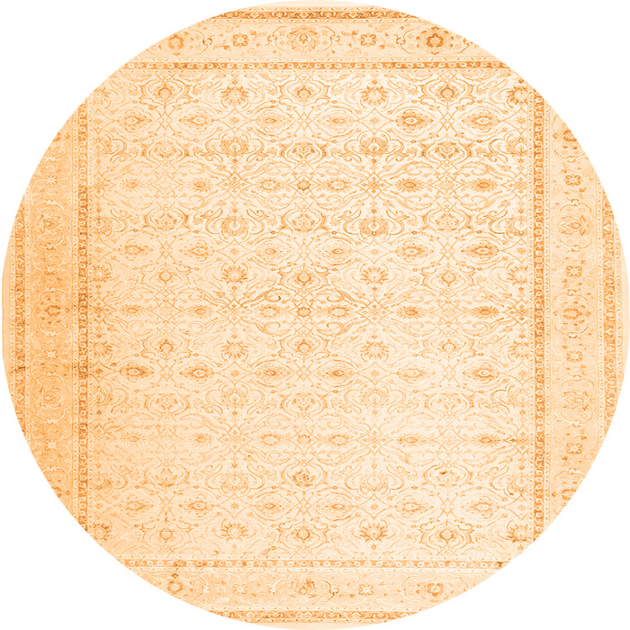 Machine Washable Persian Orange Traditional Area Rugs, wshtr3308org