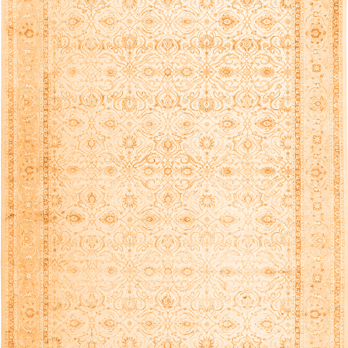 Serging Thickness of Machine Washable Persian Orange Traditional Area Rugs, wshtr3308org