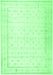 Machine Washable Persian Emerald Green Traditional Area Rugs, wshtr3308emgrn