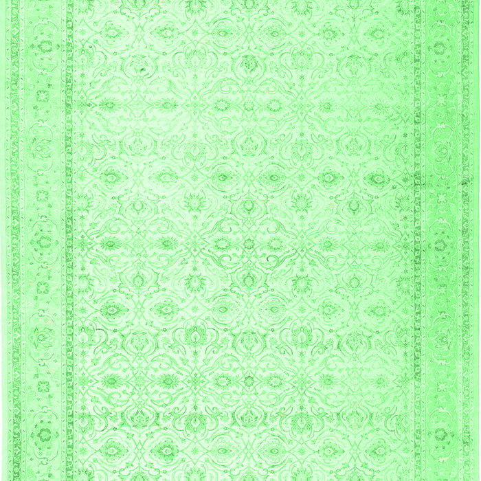 Machine Washable Persian Emerald Green Traditional Area Rugs, wshtr3308emgrn