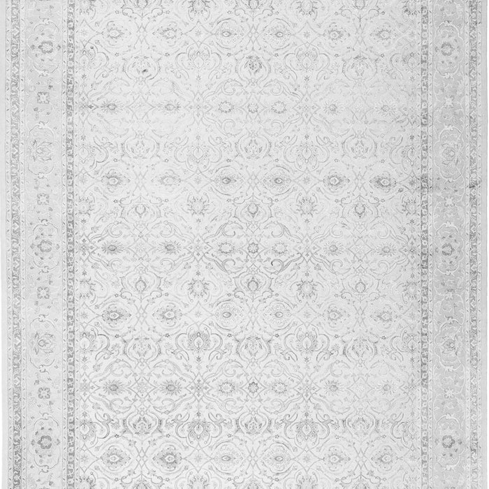 Serging Thickness of Machine Washable Persian Gray Traditional Rug, wshtr3308gry