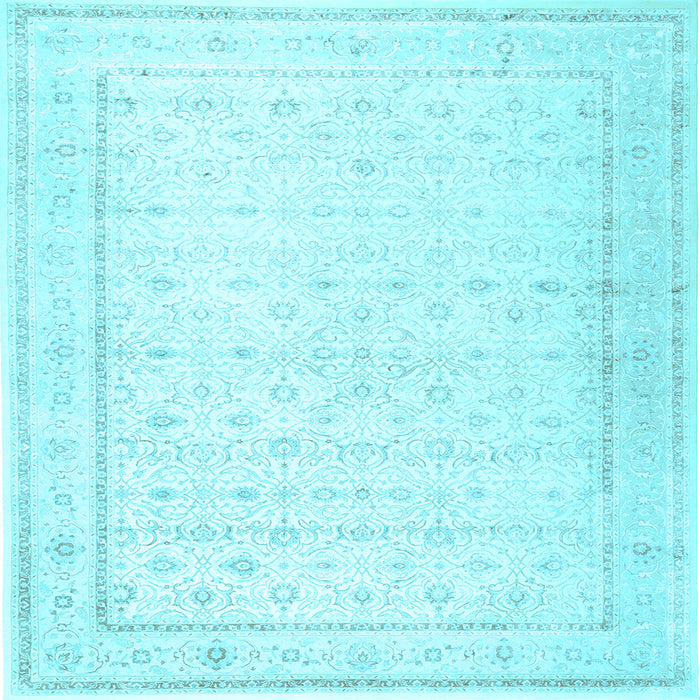 Square Persian Light Blue Traditional Rug, tr3308lblu