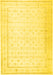 Machine Washable Persian Yellow Traditional Rug, wshtr3308yw