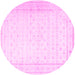 Round Persian Pink Traditional Rug, tr3308pnk