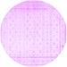 Round Persian Purple Traditional Rug, tr3308pur