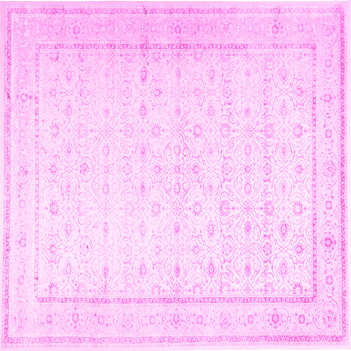 Square Persian Pink Traditional Rug, tr3308pnk