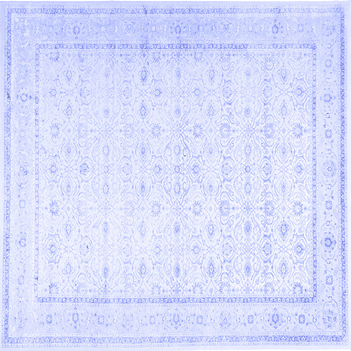 Square Persian Blue Traditional Rug, tr3308blu