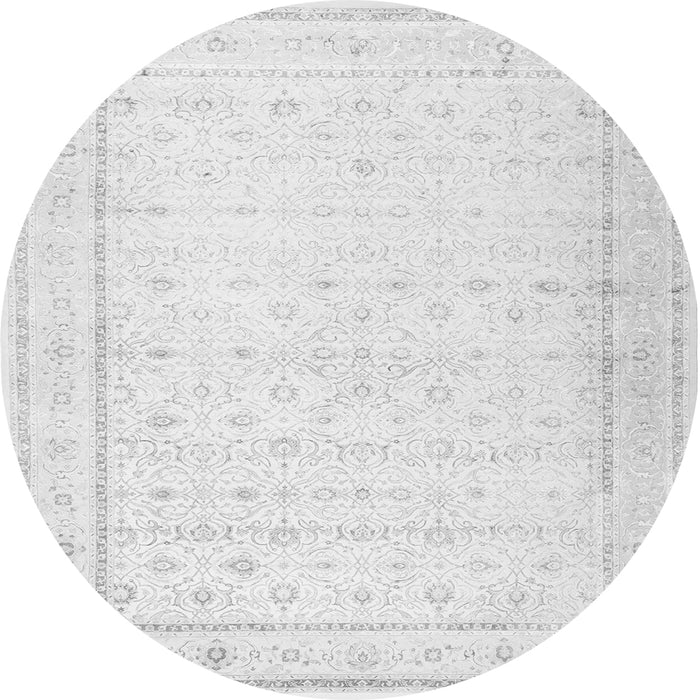 Square Persian Gray Traditional Rug, tr3308gry