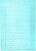 Machine Washable Persian Light Blue Traditional Rug, wshtr3308lblu