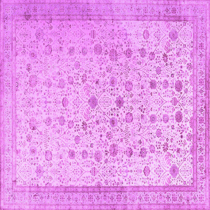 Square Machine Washable Persian Purple Traditional Area Rugs, wshtr3309pur