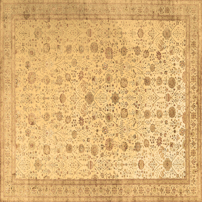 Square Persian Brown Traditional Rug, tr3309brn