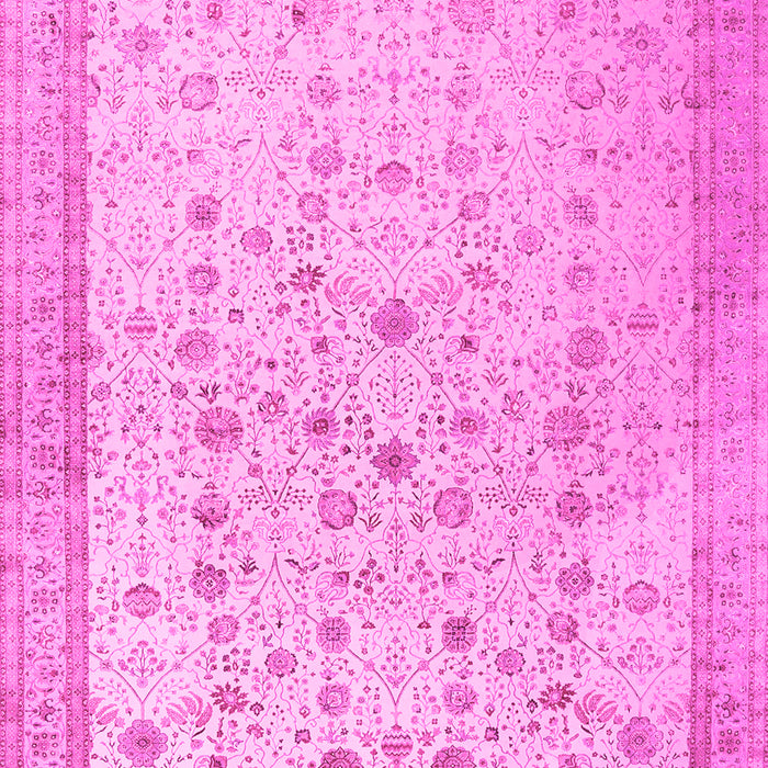 Machine Washable Persian Pink Traditional Rug, wshtr3309pnk