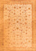 Serging Thickness of Machine Washable Persian Orange Traditional Area Rugs, wshtr3309org