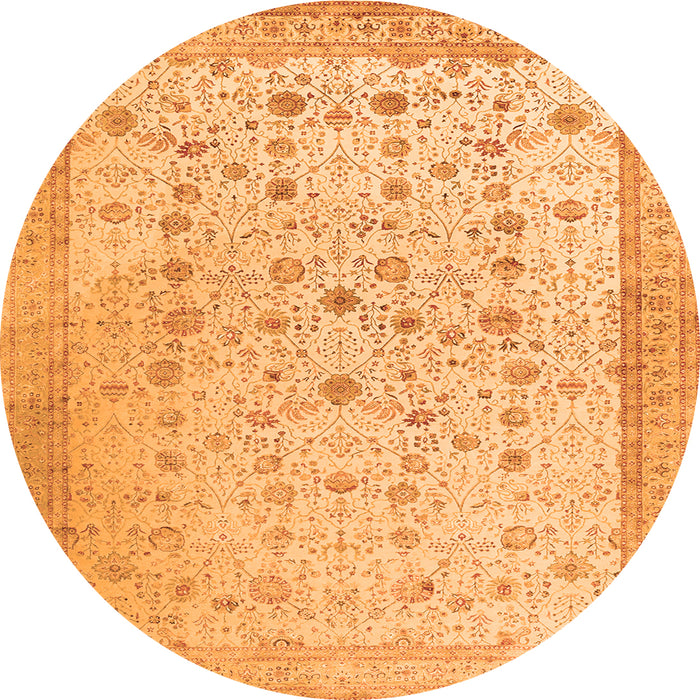 Square Persian Orange Traditional Rug, tr3309org