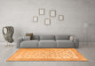 Machine Washable Persian Orange Traditional Area Rugs in a Living Room, wshtr3309org