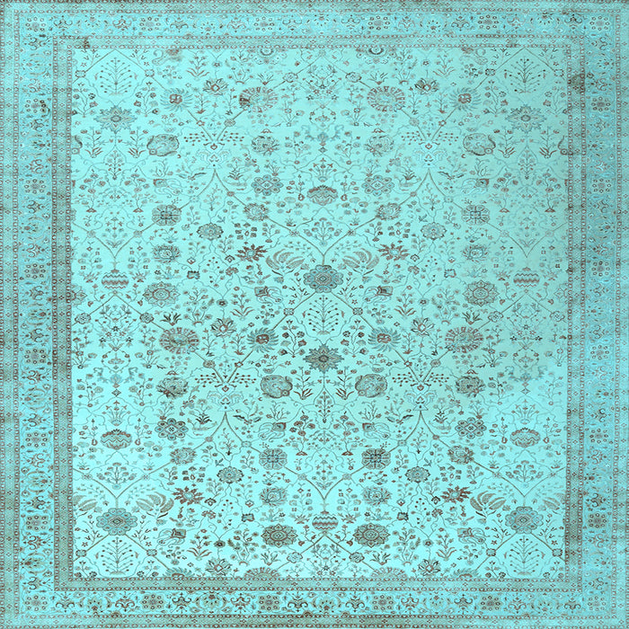 Square Persian Light Blue Traditional Rug, tr3309lblu
