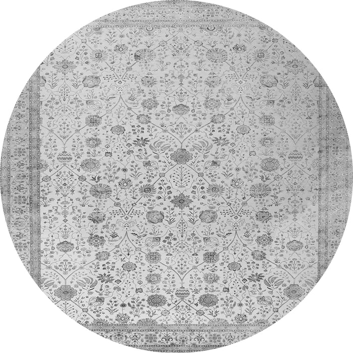 Machine Washable Persian Gray Traditional Rug, wshtr3309gry