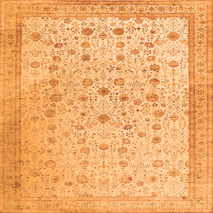 Serging Thickness of Persian Orange Traditional Rug, tr3309org