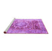 Sideview of Machine Washable Persian Purple Traditional Area Rugs, wshtr330pur