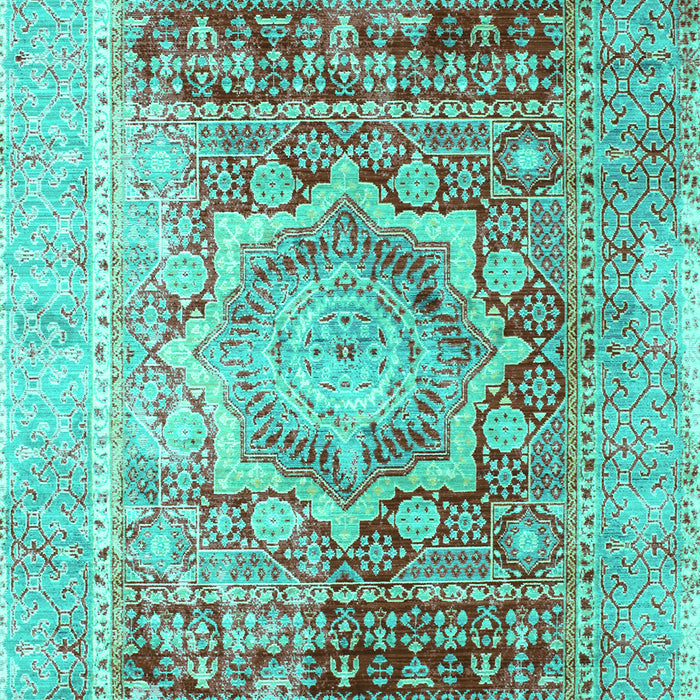 Machine Washable Persian Turquoise Traditional Area Rugs, wshtr330turq