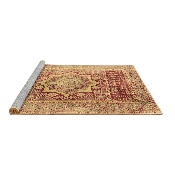 Sideview of Machine Washable Persian Brown Traditional Rug, wshtr330brn