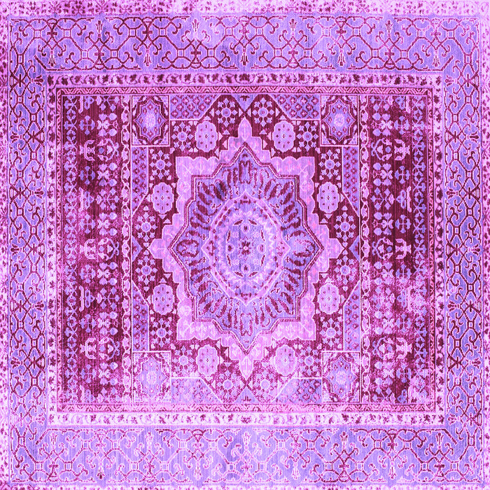 Square Machine Washable Persian Purple Traditional Area Rugs, wshtr330pur