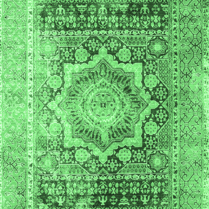 Machine Washable Persian Emerald Green Traditional Area Rugs, wshtr330emgrn