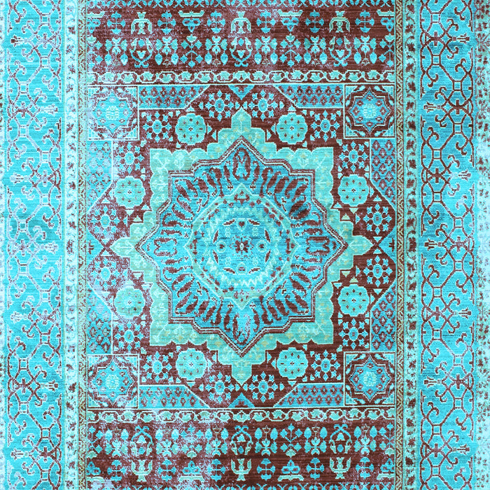Machine Washable Persian Light Blue Traditional Rug, wshtr330lblu