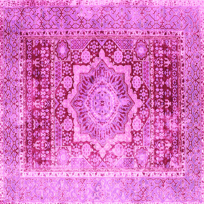 Square Machine Washable Persian Pink Traditional Rug, wshtr330pnk