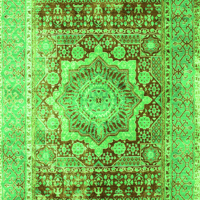 Serging Thickness of Machine Washable Persian Green Traditional Area Rugs, wshtr330grn