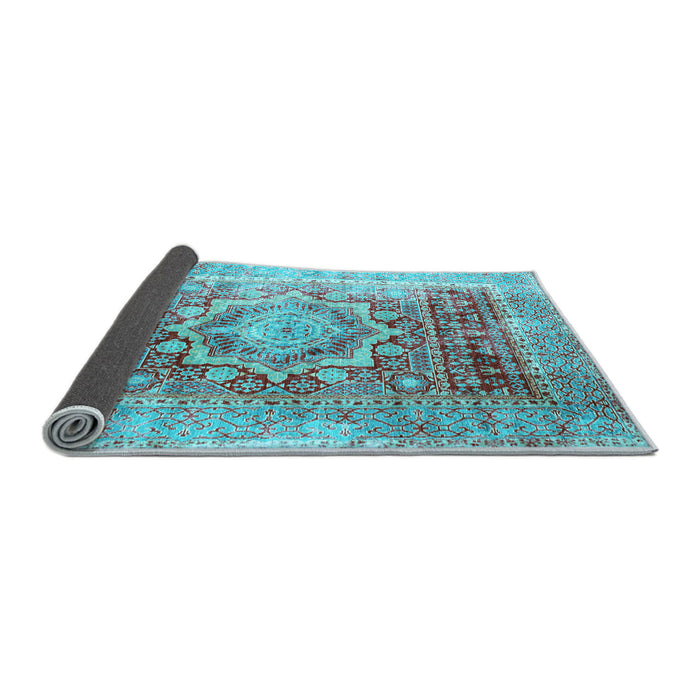 Sideview of Persian Light Blue Traditional Rug, tr330lblu