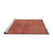 Sideview of Machine Washable Traditional Red Rug, wshtr3310