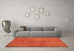 Machine Washable Persian Orange Traditional Area Rugs in a Living Room, wshtr3310org