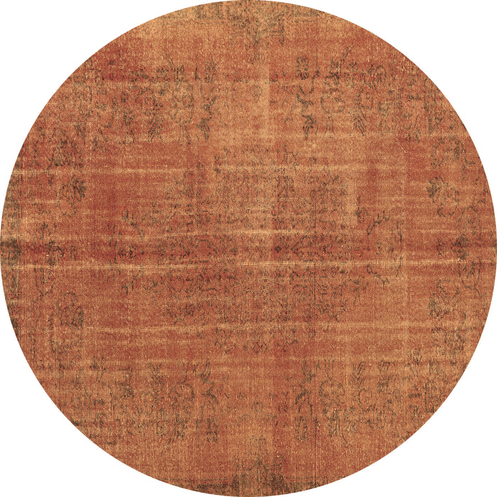 Round Machine Washable Persian Brown Traditional Rug, wshtr3310brn