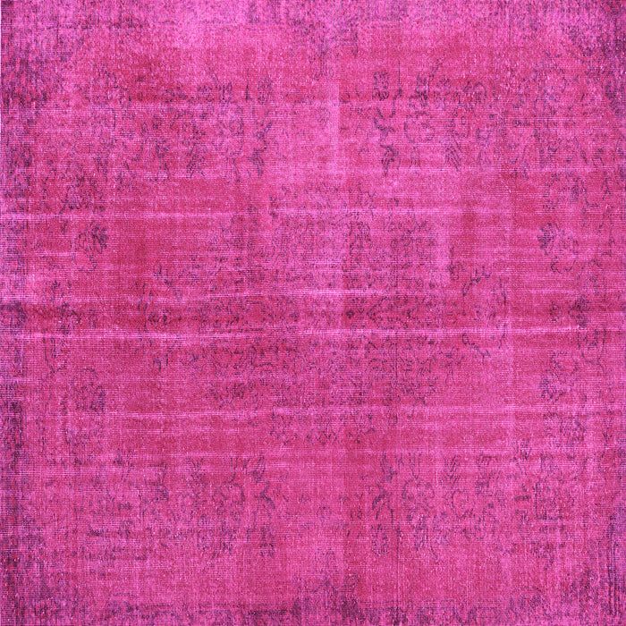 Square Machine Washable Persian Pink Traditional Rug, wshtr3310pnk
