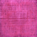 Square Machine Washable Persian Pink Traditional Rug, wshtr3310pnk