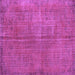 Square Machine Washable Persian Purple Traditional Area Rugs, wshtr3310pur