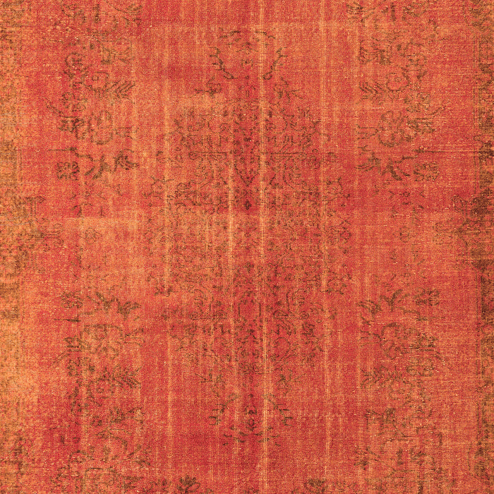 Serging Thickness of Machine Washable Persian Orange Traditional Area Rugs, wshtr3310org