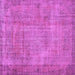 Square Persian Purple Traditional Rug, tr3311pur