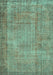 Machine Washable Persian Turquoise Traditional Area Rugs, wshtr3311turq