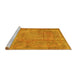 Sideview of Machine Washable Persian Yellow Traditional Rug, wshtr3311yw