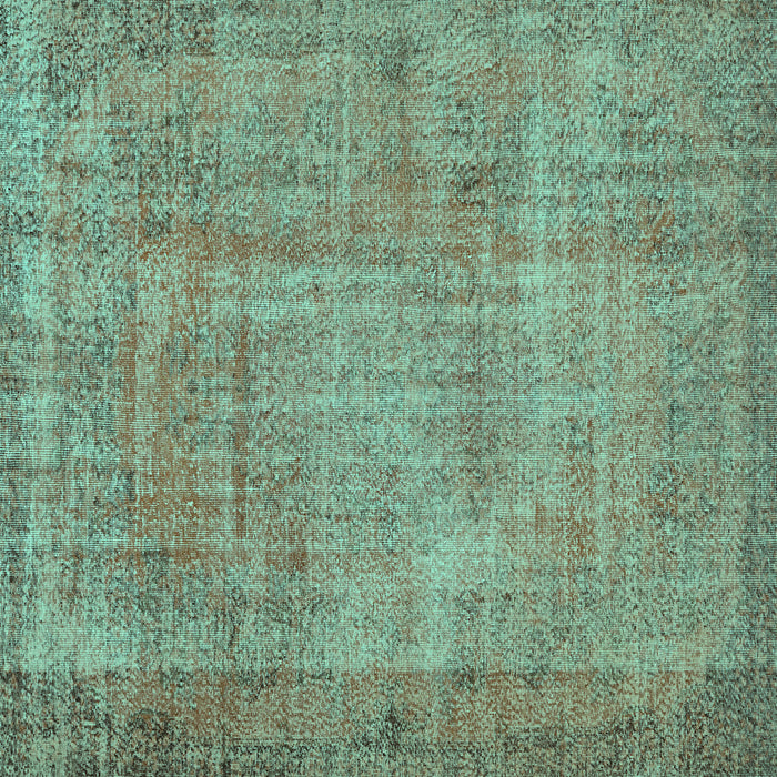 Square Machine Washable Persian Turquoise Traditional Area Rugs, wshtr3311turq