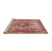 Sideview of Machine Washable Traditional Red Rug, wshtr3312