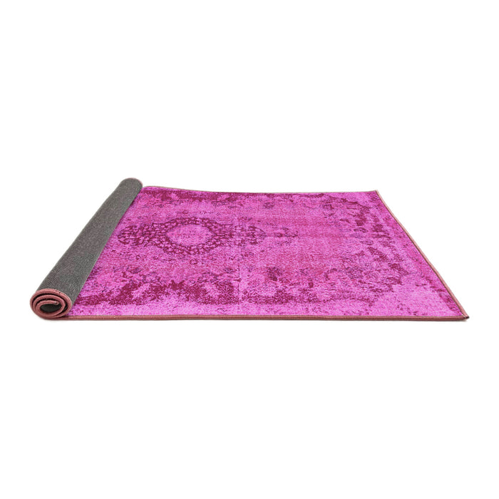 Sideview of Medallion Pink Traditional Rug, tr3312pnk