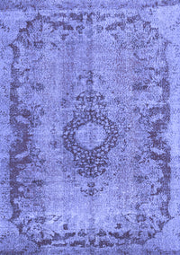 Medallion Blue Traditional Rug, tr3312blu