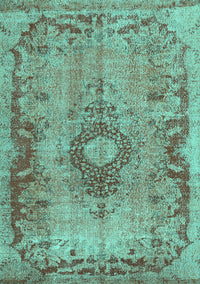 Medallion Turquoise Traditional Rug, tr3312turq