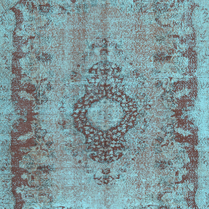 Medallion Light Blue Traditional Rug, tr3312lblu