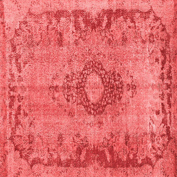 Machine Washable Medallion Red Traditional Rug, wshtr3312red