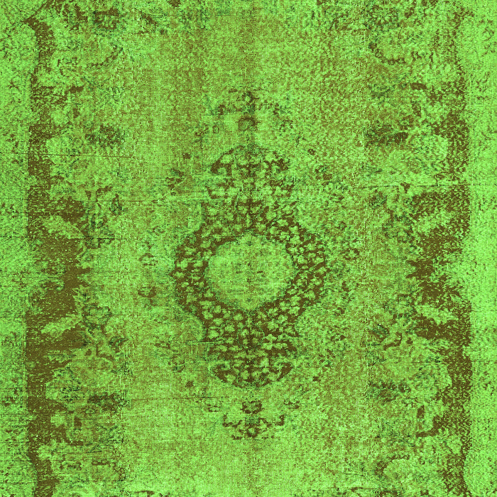 Medallion Green Traditional Rug, tr3312grn